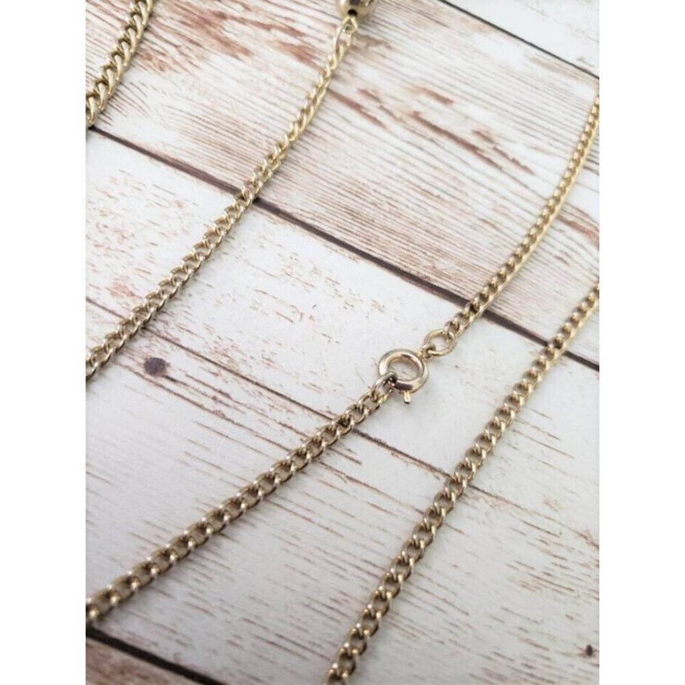 Vintage Necklace - Long Gold Tone Can Be Layered Statement Necklace - Picture 6 of 6
